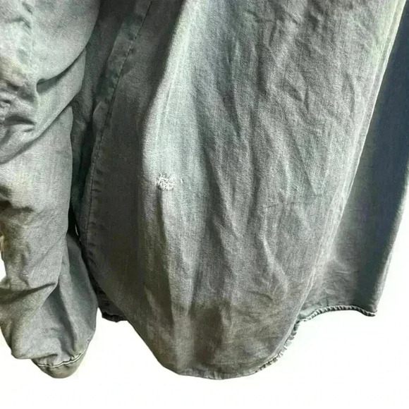 Christopher Banks  Blue Chambre Pullover 1/4 Button Up Long Sleeve Top Size M - Picture 11 of 16